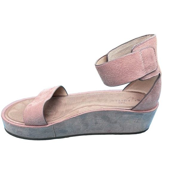 Naked Feet “Renzi” Women’s Blush Suede Wedge Comfort Sandals 9M - Picture 7 of 12